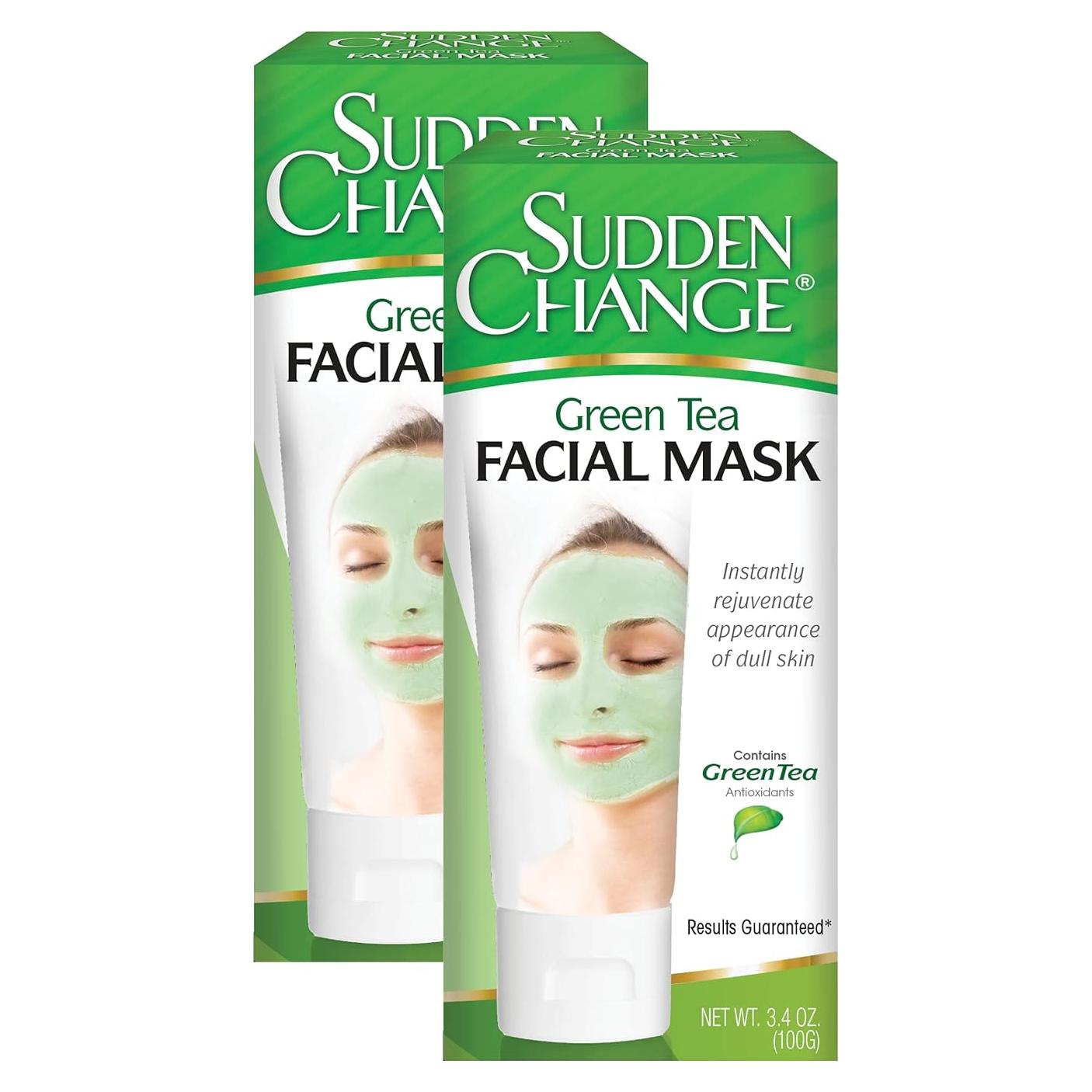 Mascarilla Facial de Té Verde Sudden Change 96.4g - Hidratante y Limpiadora
