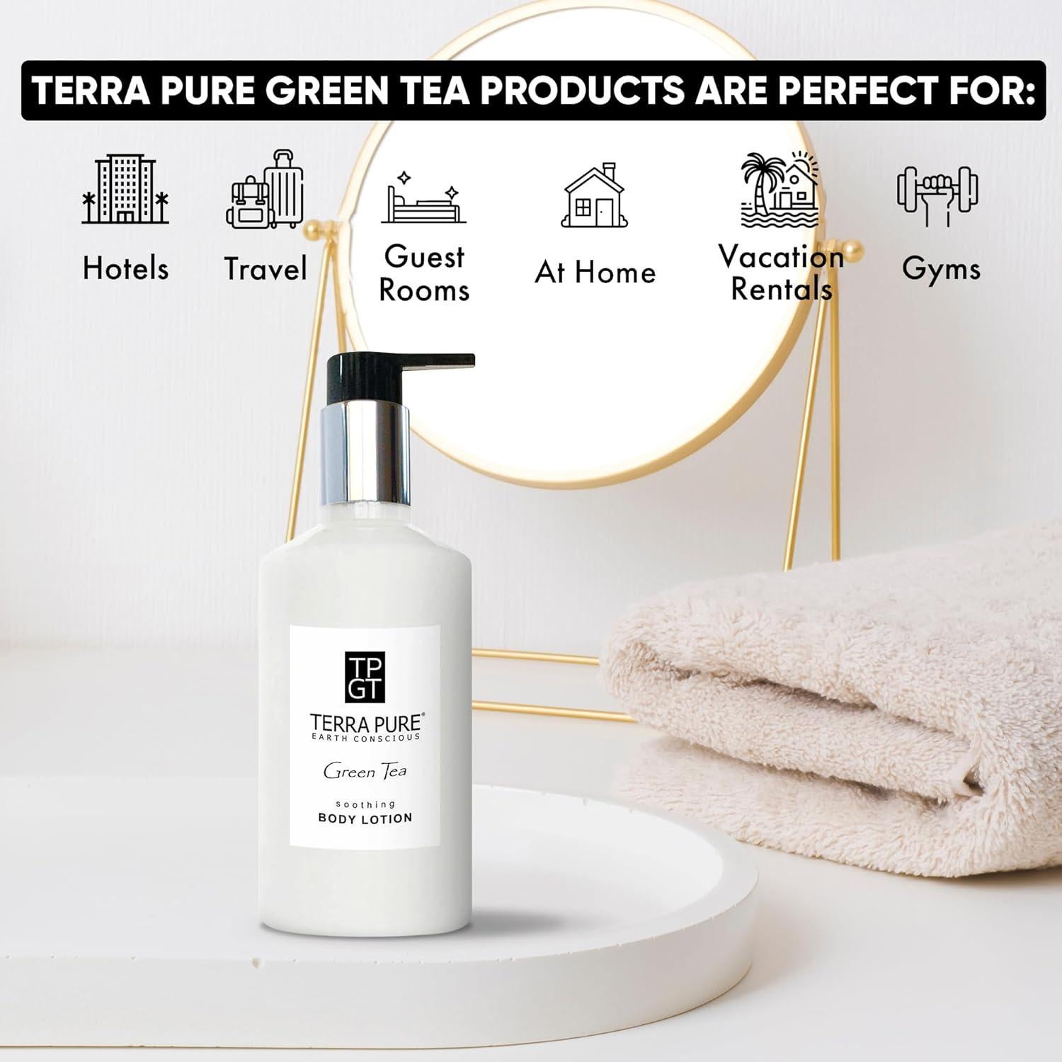 Loción de Té Verde Terra Pura 287 ml con Miel y Aloe Vera
