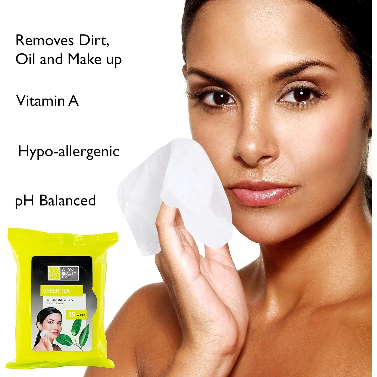 Toallitas Limpiadoras Global Beauty Care 100 ct. Té Verde