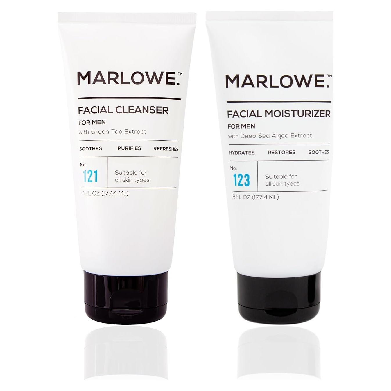 Dúo Limpiador Facial y Hidratante MARLOWE. 170 g cada uno