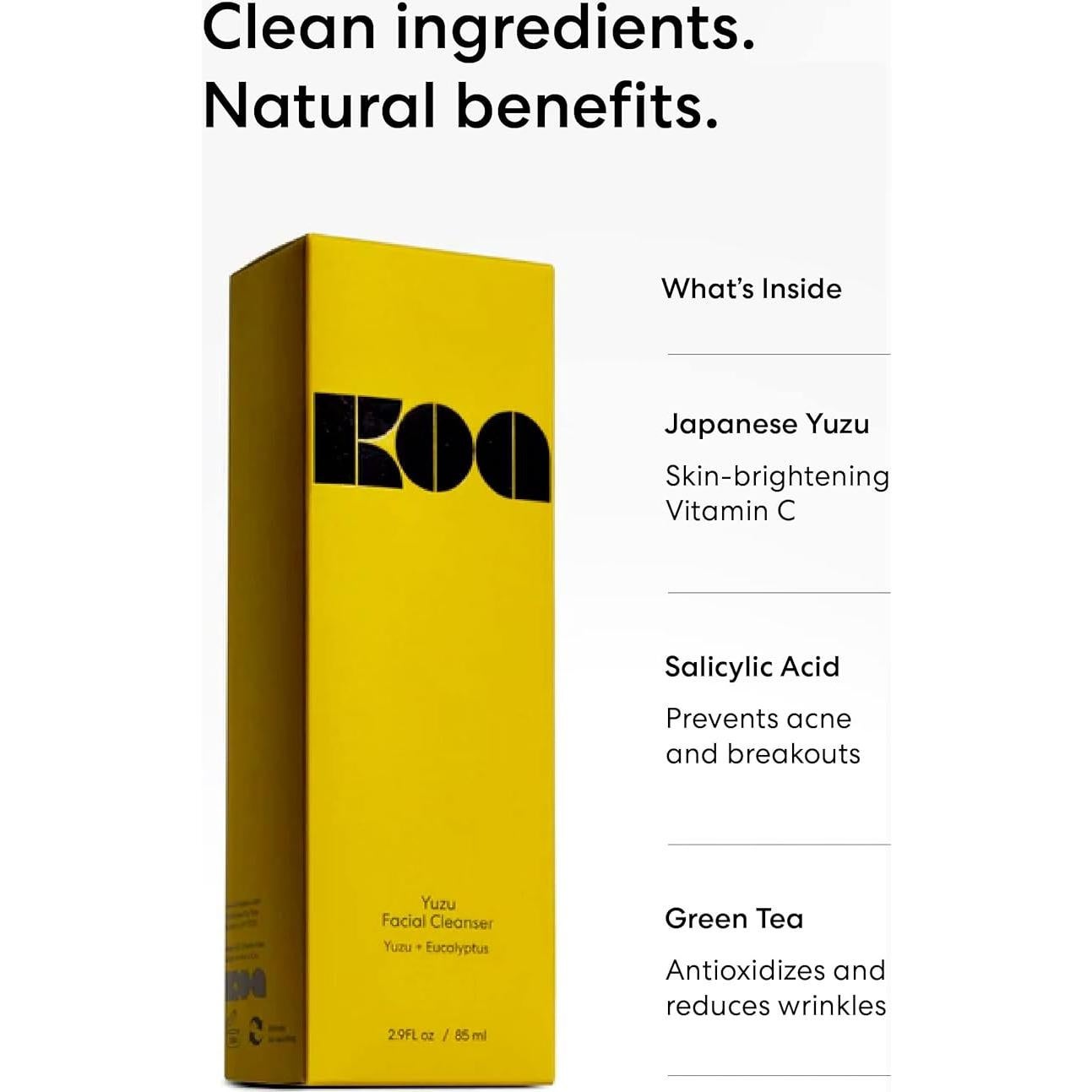 Limpiador Facial Koa Yuzu - Suave y Antioxidante 120 g