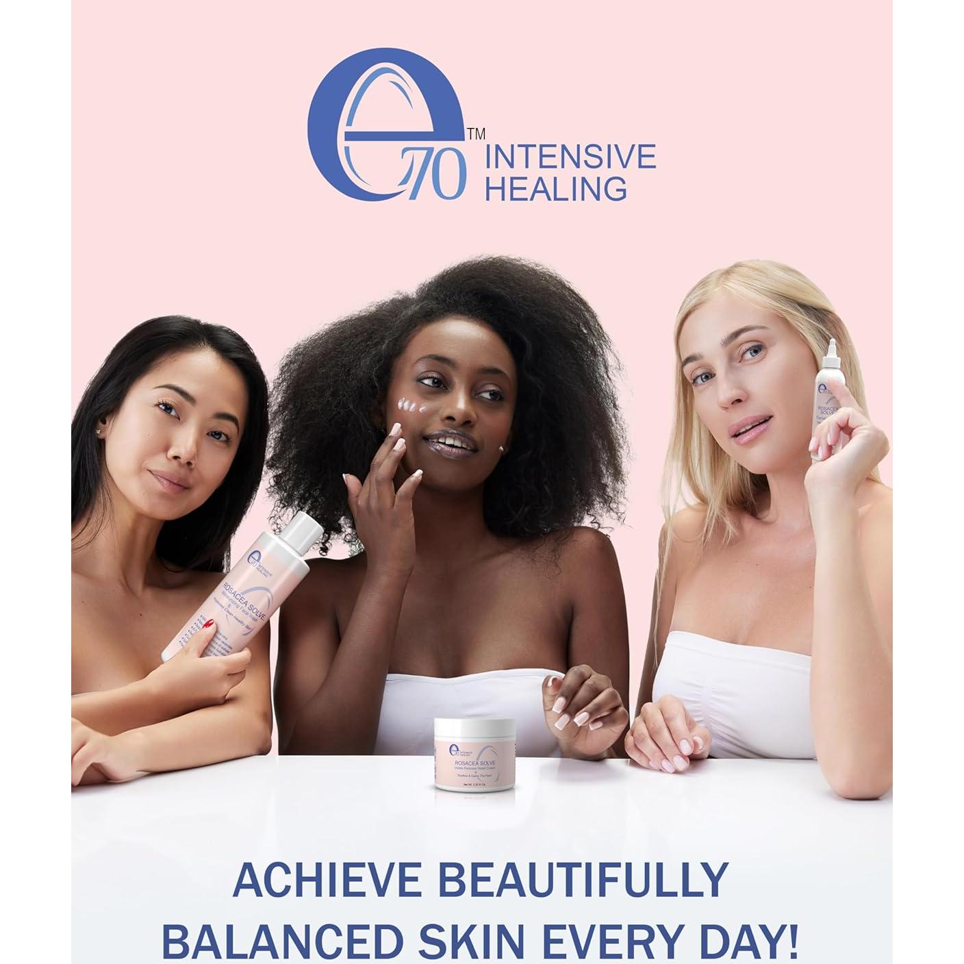 Conjunto Cuidado Piel Rosácea e70 - Limpiador, Crema y Suero