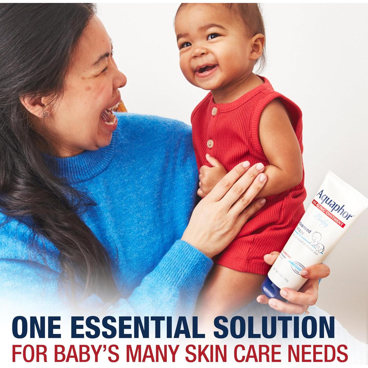 Conjunto de Cuidado de Piel para Bebés Aquaphor Baby - Jabón 500ml, Ungüento 198g, Crema 99g