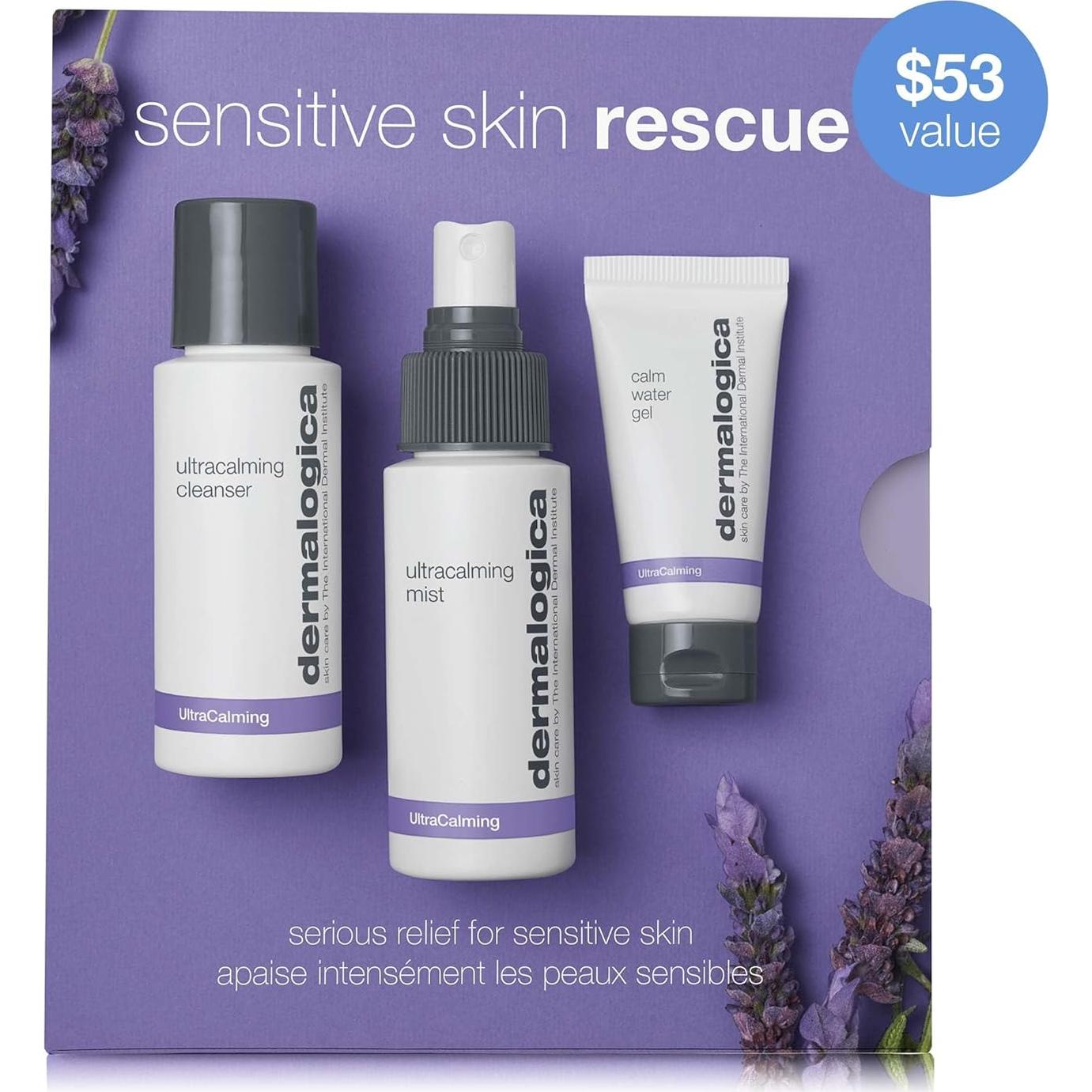 Kit de Rescate Dermalogica para Piel Sensible - Limpiador, Tónico y Hidratante