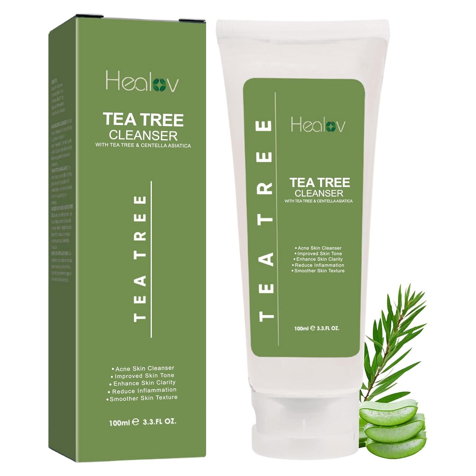 Limpiador Facial Natural Healov - Jabón de Árbol de Té 140g