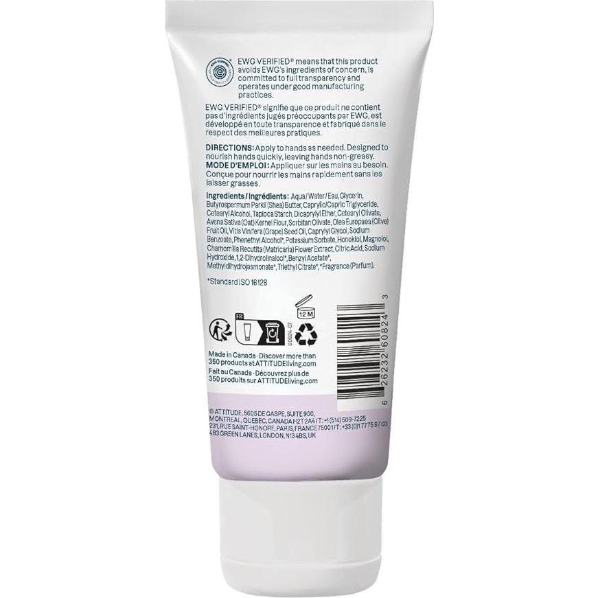 Crema de Manos ATTITUDE Vegana 73.93 ML Avena y Manzanilla