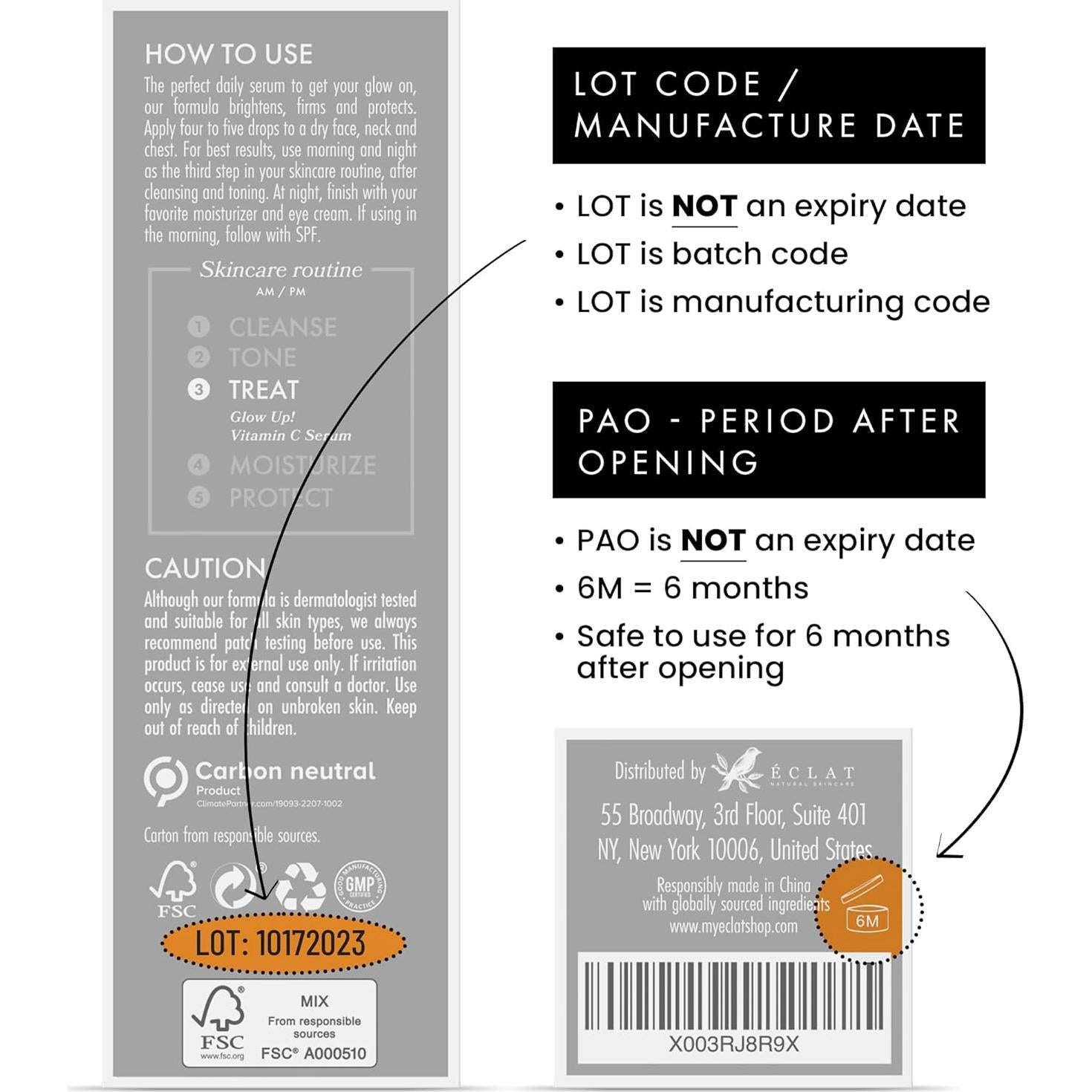 Suero de Niacinamida Eclat Skincare 29.57 ml - Iluminador y Minimizador de Poros