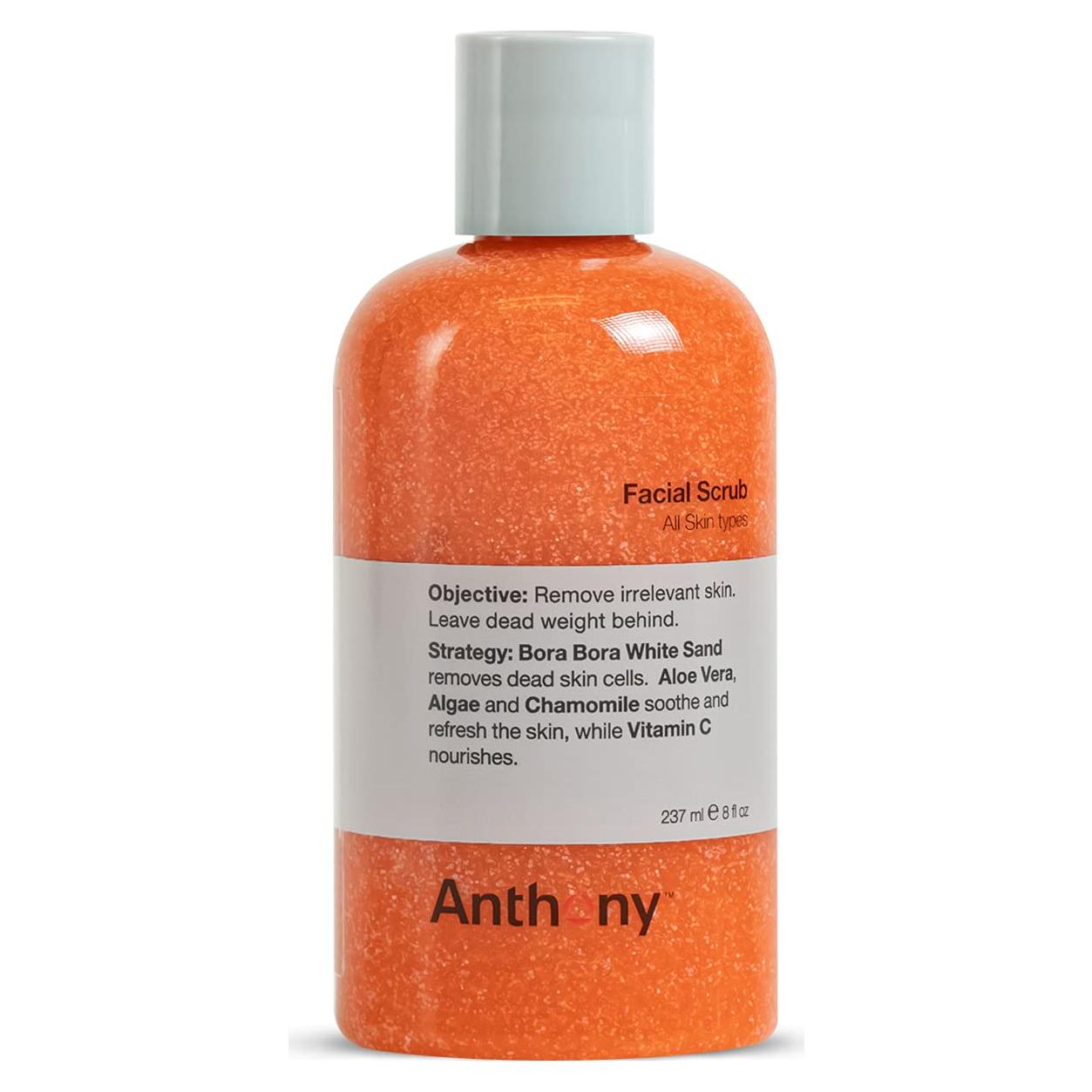 Exfoliante Facial Anthony 236.6 ml - Limpiador para Hombres con Vitamina C y Aloe