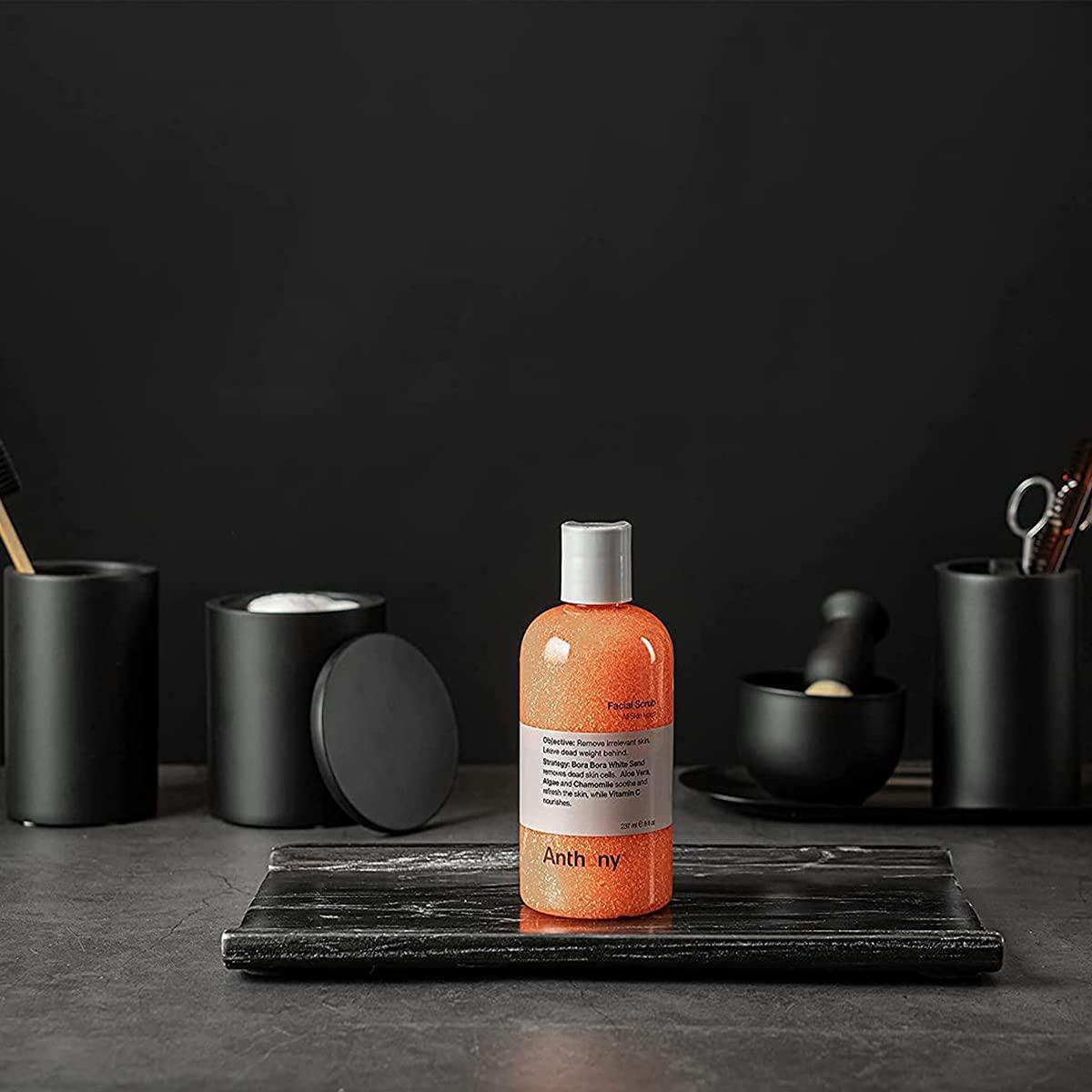 Exfoliante Facial Anthony 236.6 ml - Limpiador para Hombres con Vitamina C y Aloe