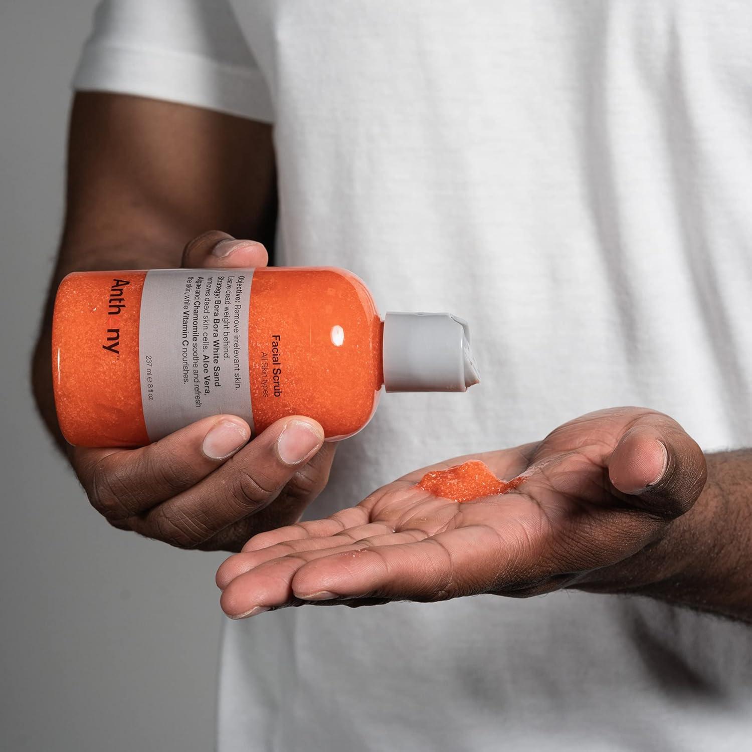 Exfoliante Facial Anthony 236.6 ml - Limpiador para Hombres con Vitamina C y Aloe