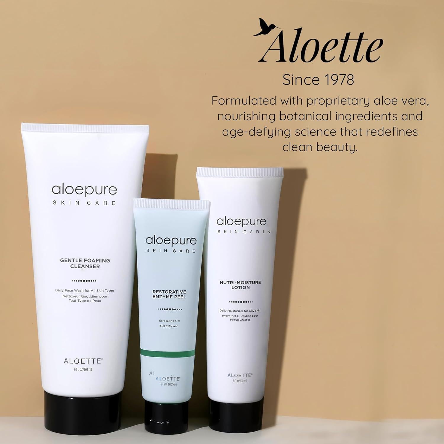 Limpiador Facial Espumoso Aloette 177 ml - Hidratante Suave