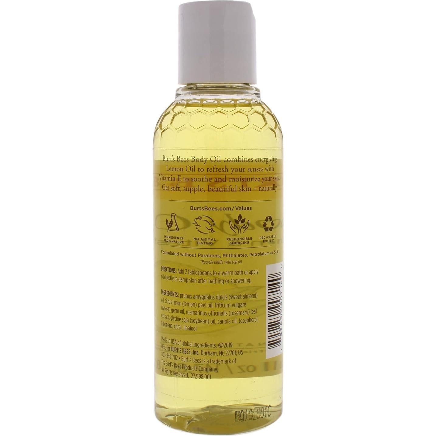 Aceite Corporal Burts Bees 148 ml - Limón y Vitamina E