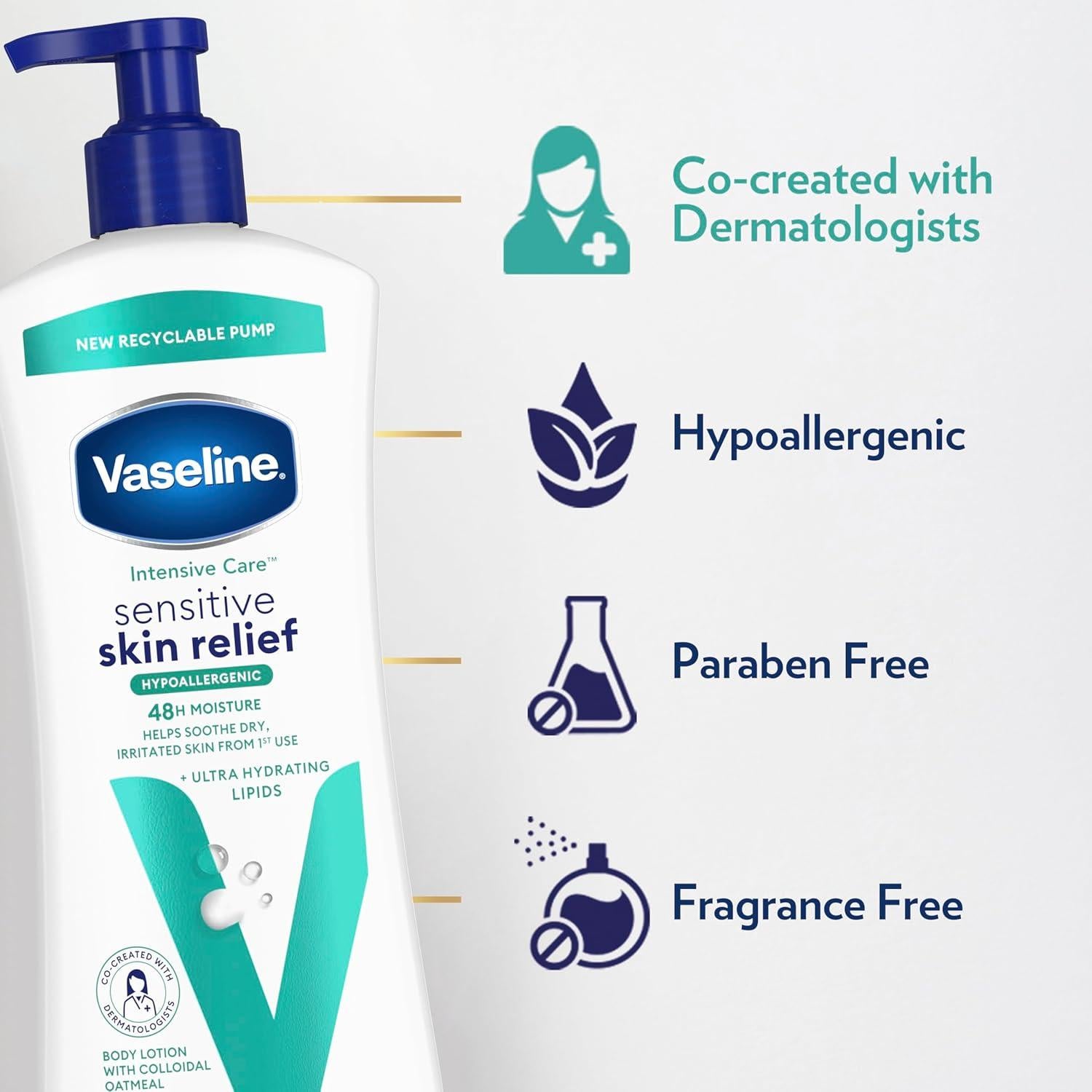 Loción Corporal Vaseline Cuidado Intensivo 575 g Piel Sensible