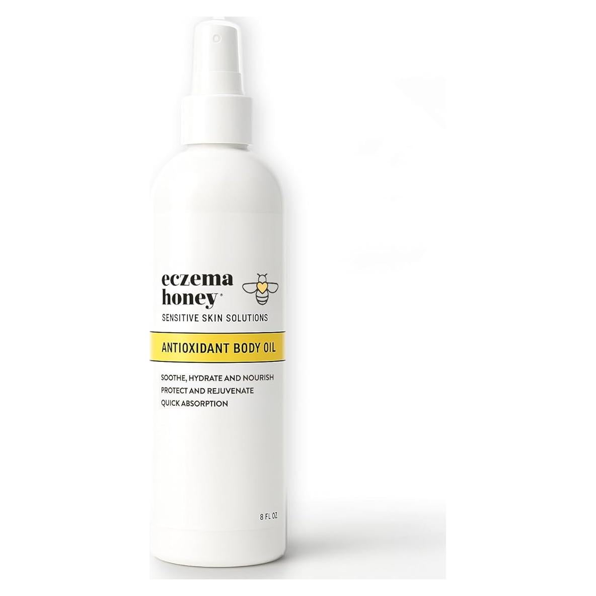 Aceite Corporal Antioxidante ECZEMA HONEY 236.6 ml - Hidratante Sin Fragancia para Piel Seca