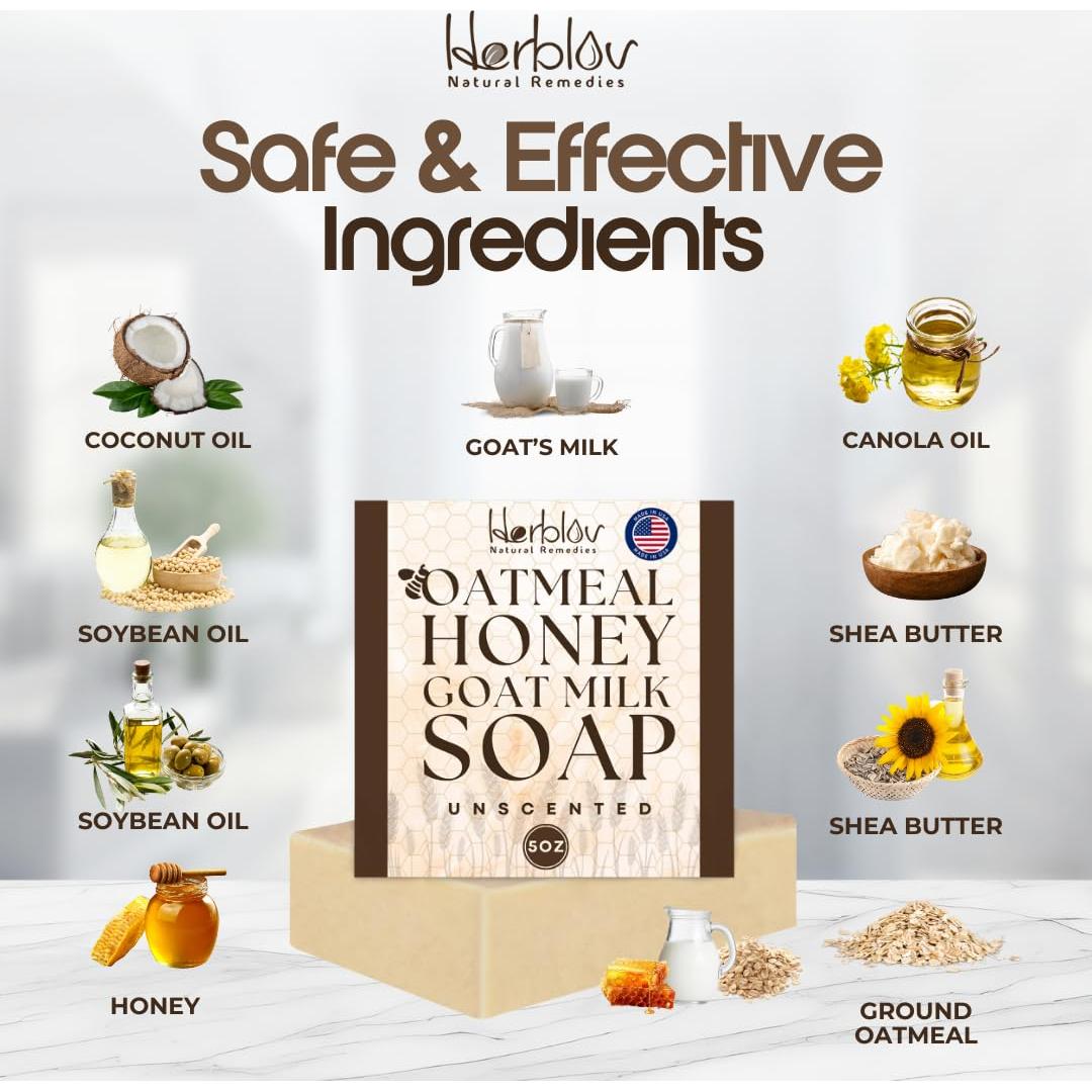 Jabón Natural de Avena y Miel de Cabra Herblov 149g