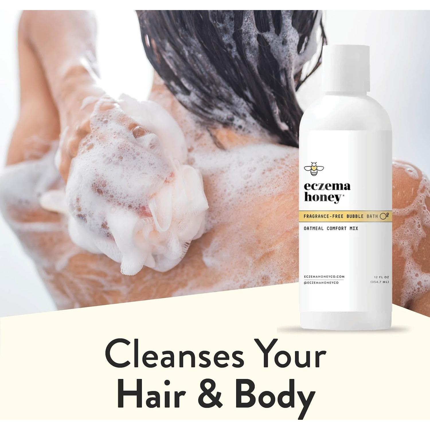 Baño de Burbuja de Avena Eczema Honey 340g - Gel de Ducha Sin Fragancia