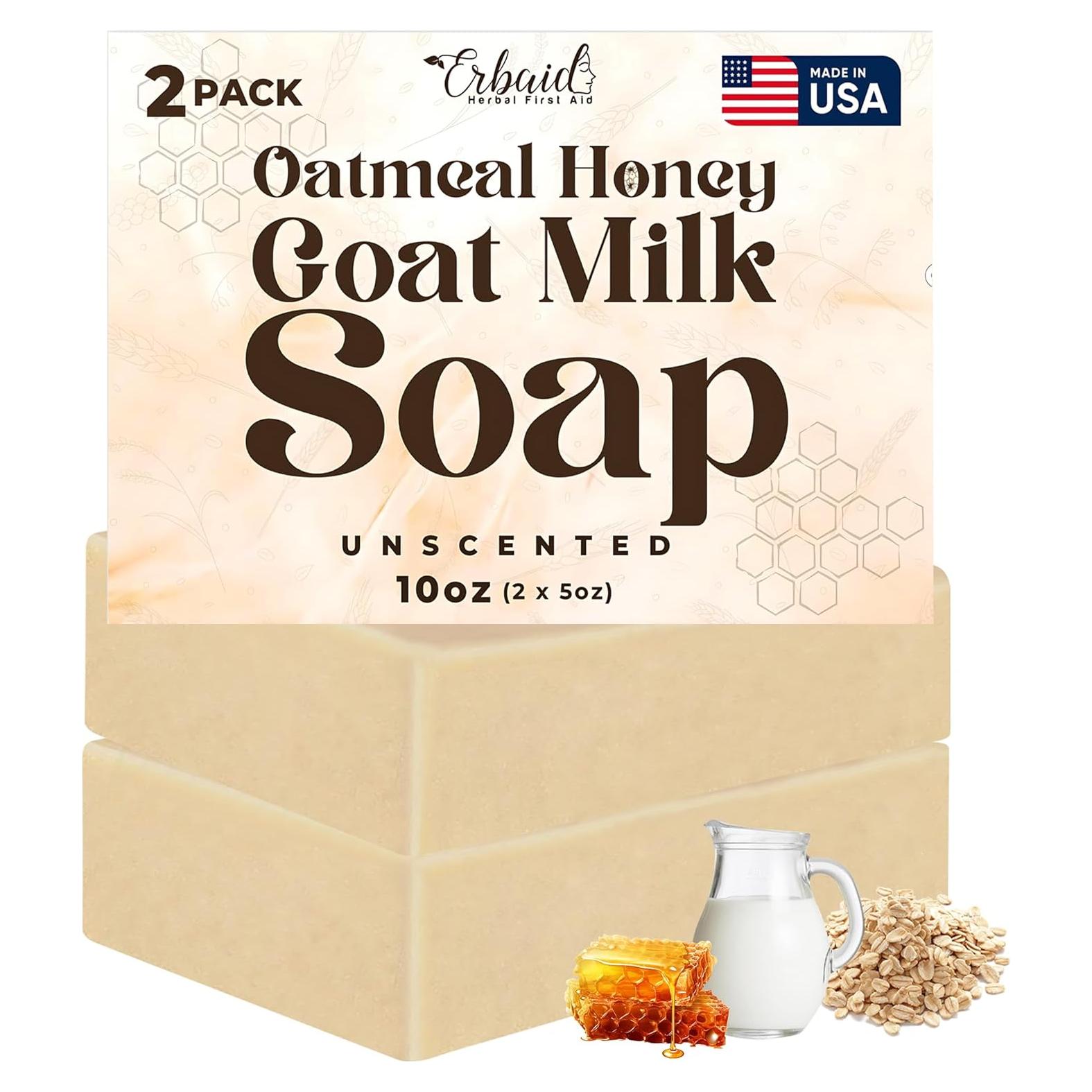 Jabón Natural de Avena y Miel de Cabra Erbaid 299g