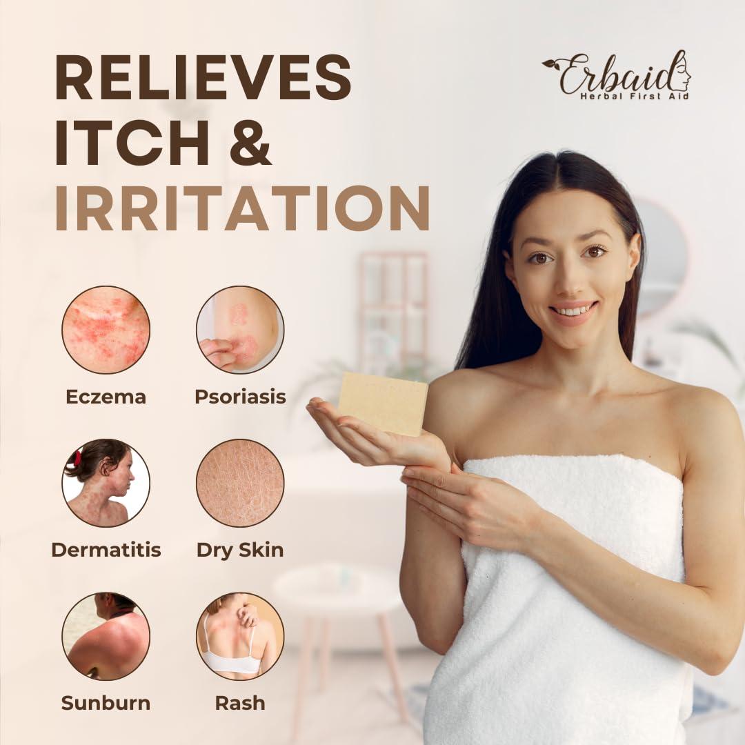 Jabón Natural de Avena y Miel de Cabra Erbaid 299g