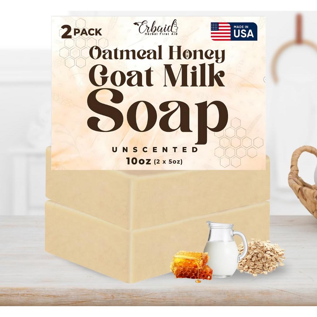 Jabón Natural de Avena y Miel de Cabra Erbaid 299g