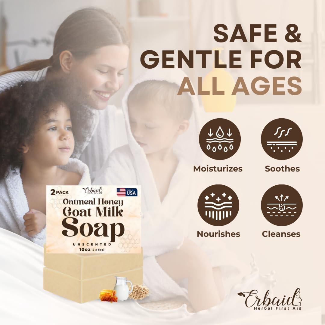 Jabón Natural de Avena y Miel de Cabra Erbaid 299g