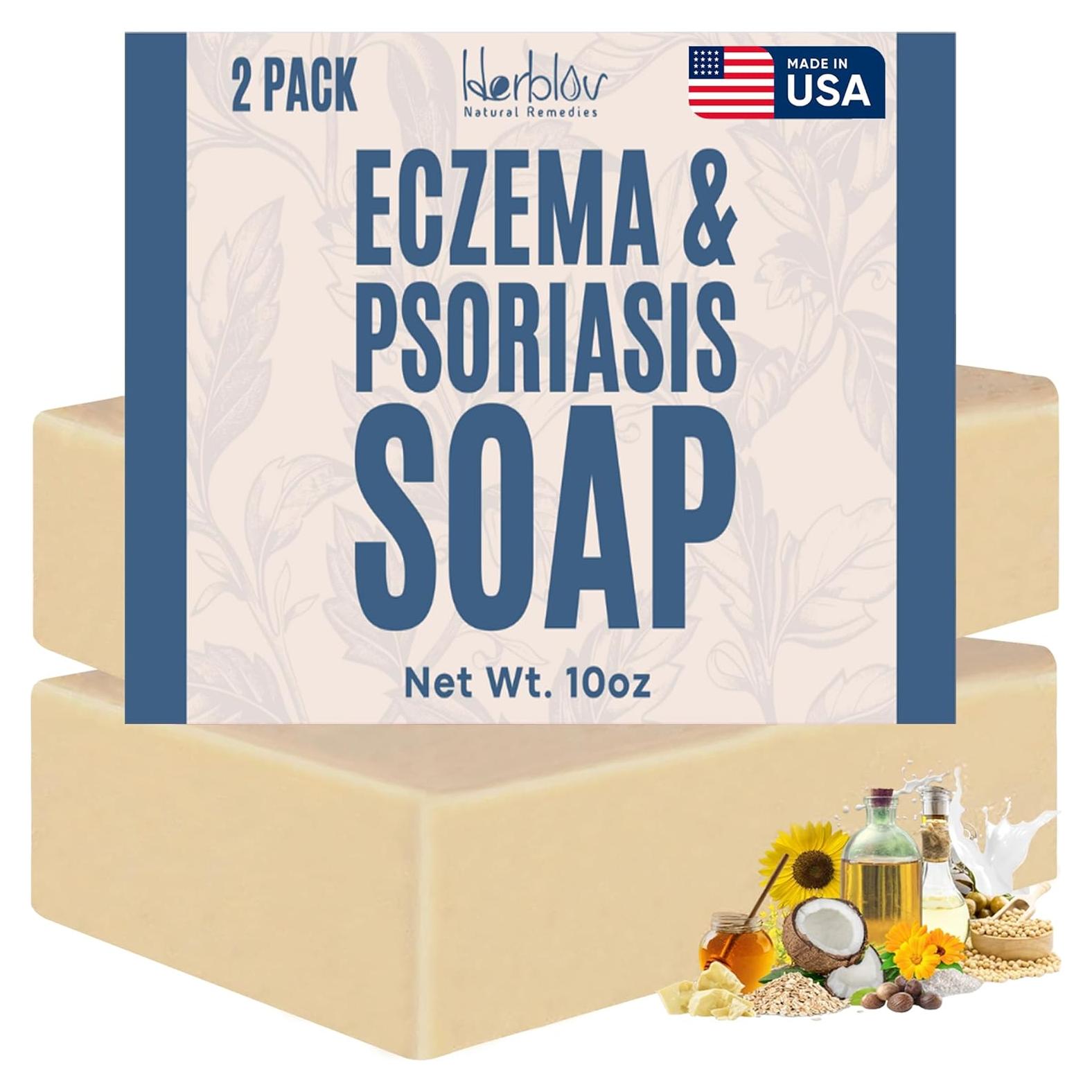 Jabón Natural para Eczema Herblov - Alivio Piel Seca 298g