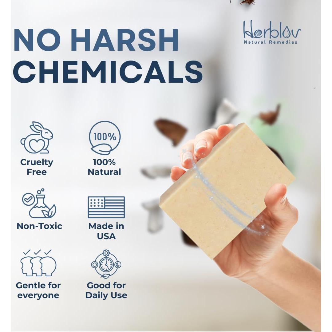 Jabón Natural para Eczema Herblov - Alivio Piel Seca 298g