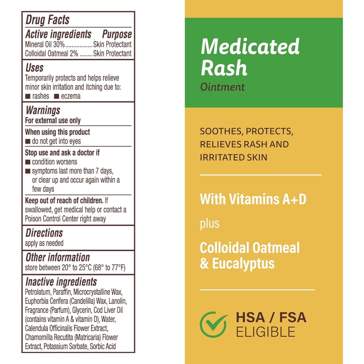 Ungüento Medicado A+D para Erupciones 42 g - Alivio Piel Irritada