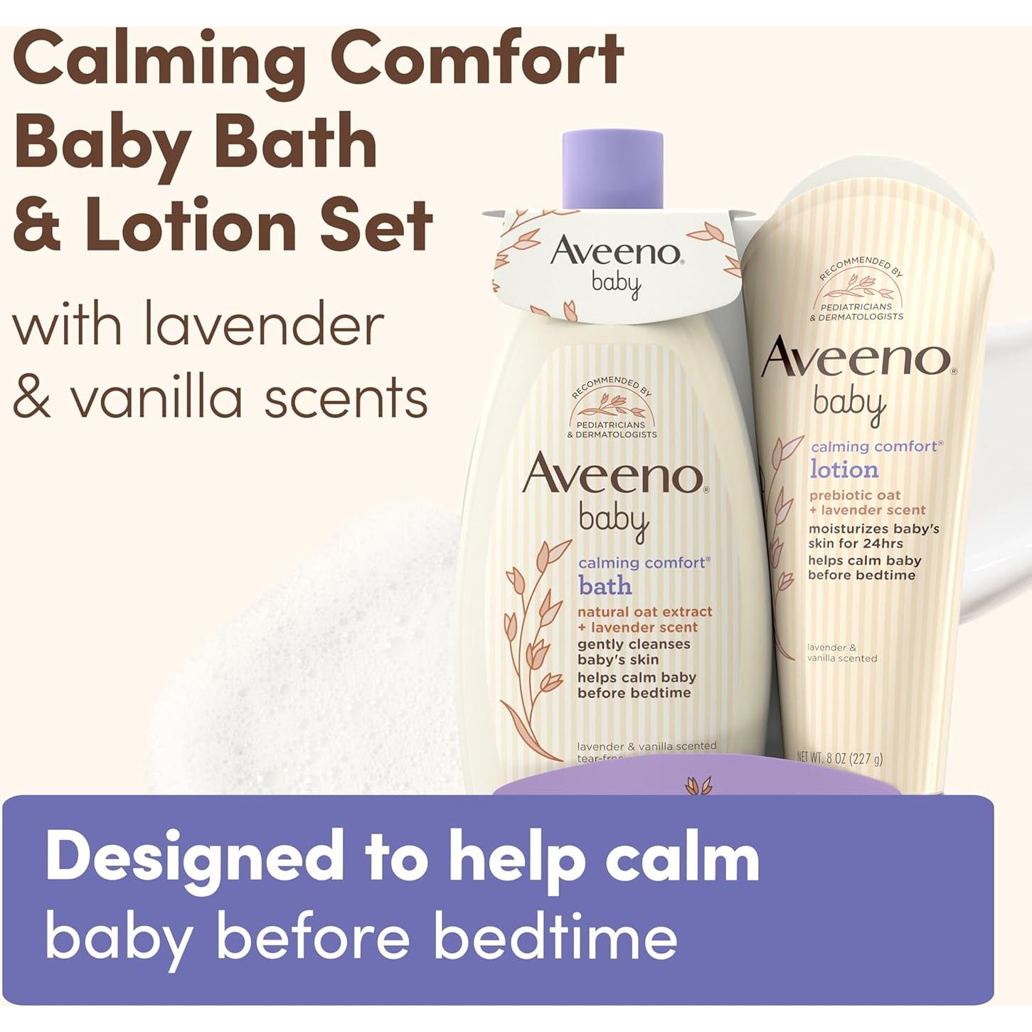 Set de Baño y Loción Calmante Aveeno Baby 2 Piezas