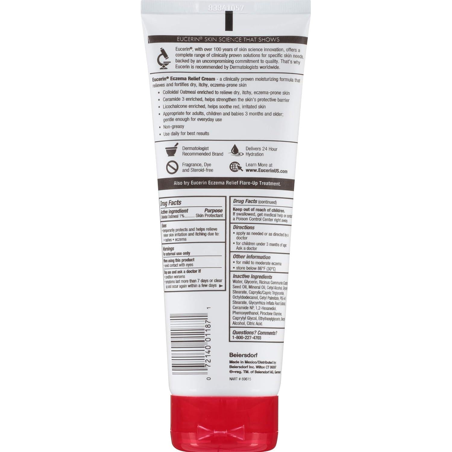 Crema Eucerin para Eczema 226.8g x3 - Hidratante 24h