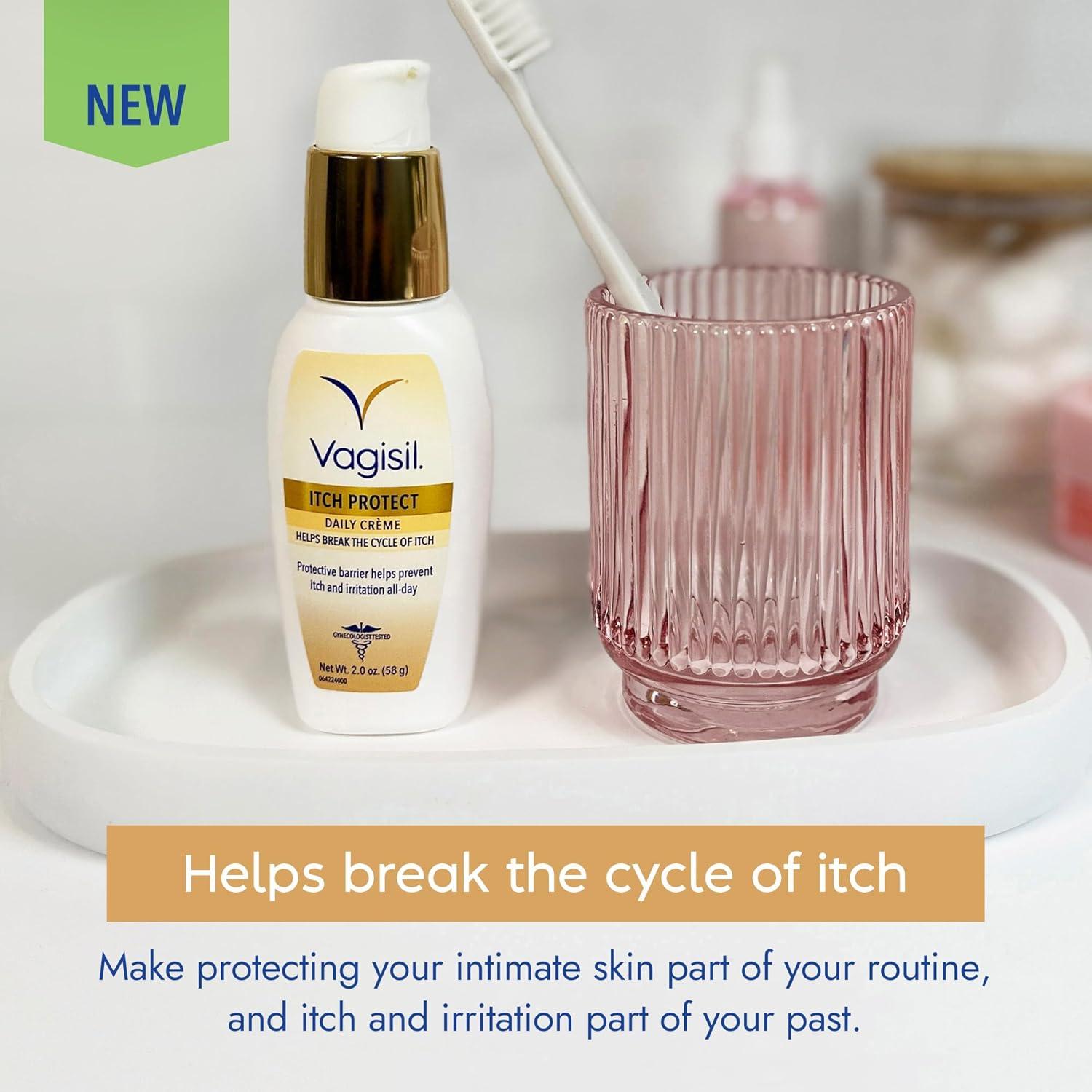 Crema Diaria Vagisil Itch Protect 56.7 g - Hidratante Íntimo Sin Fragancia