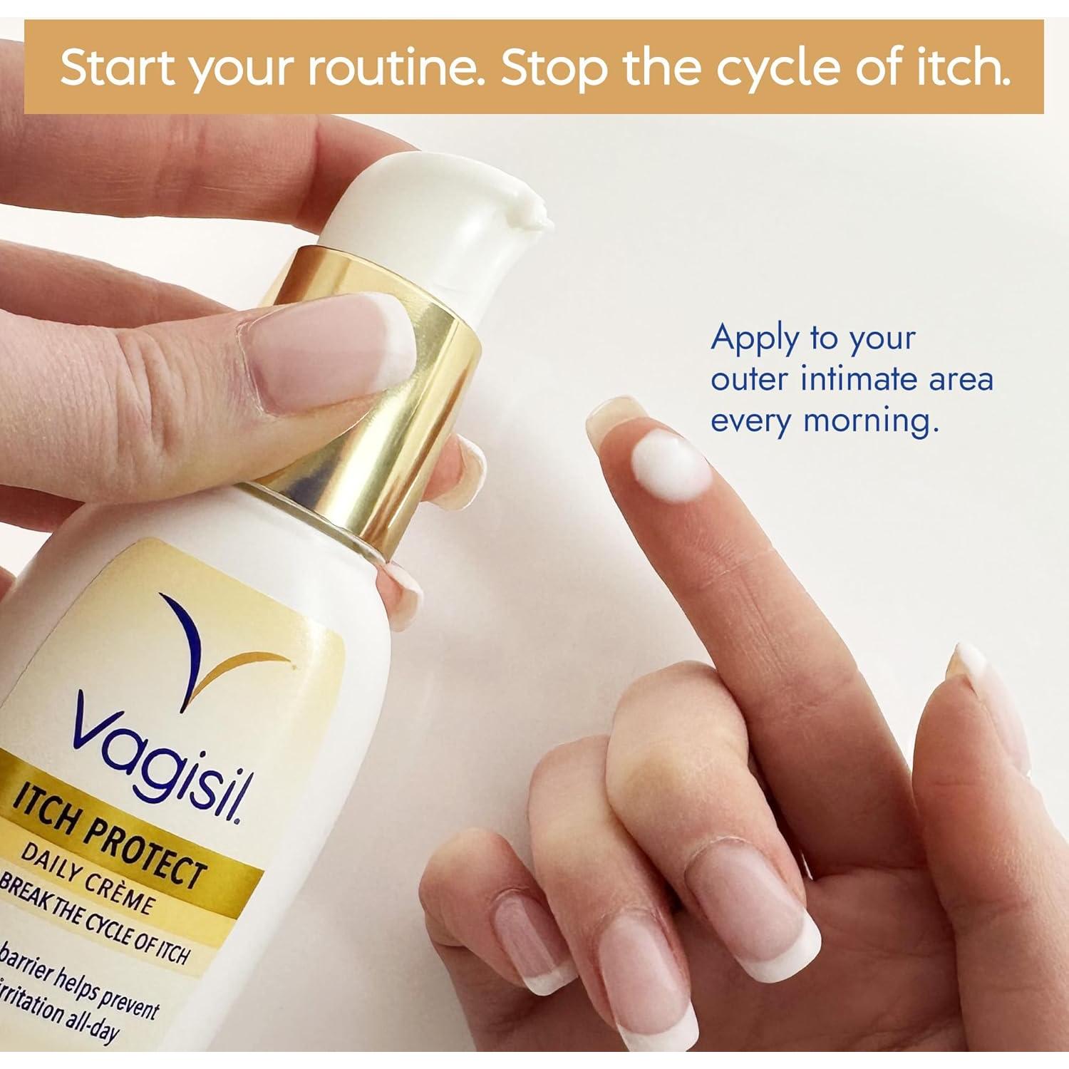 Crema Diaria Vagisil Itch Protect 56.7 g - Hidratante Íntimo Sin Fragancia