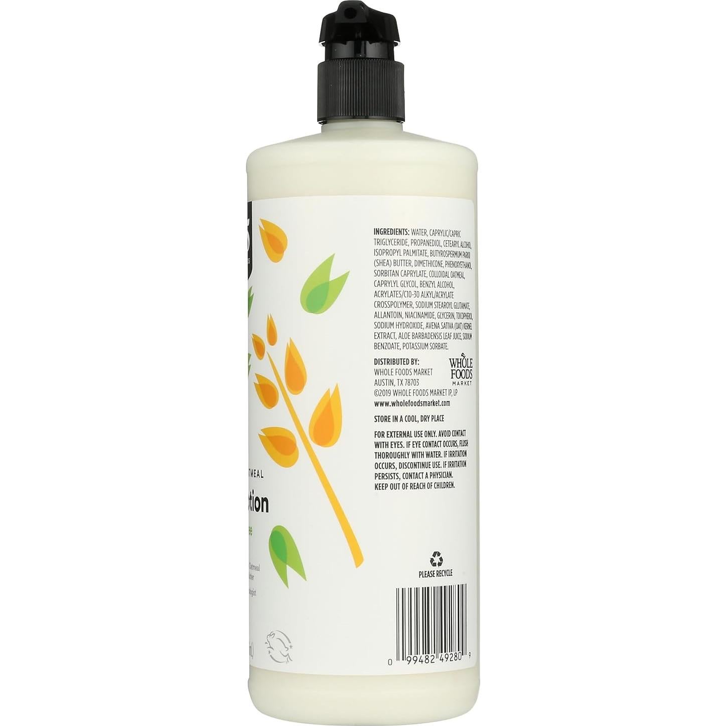 Loción de Avena Coloidal 365 Whole Foods 946 ml Sin Fragancia