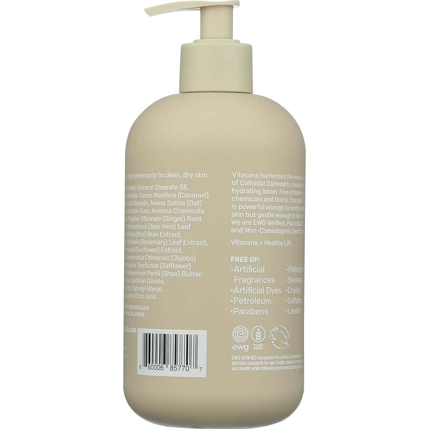 Loción Hidratante Natural Vitasana 453g Avena Coloidal EWG