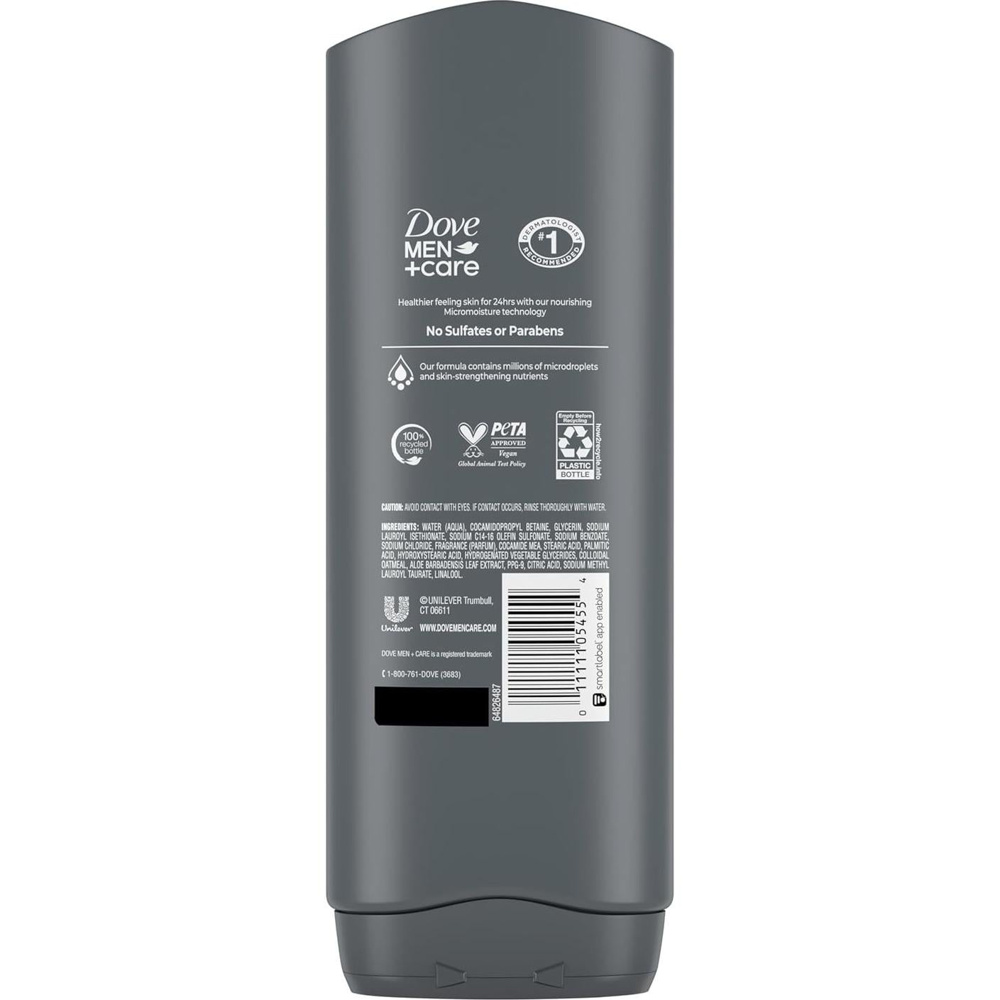 Jabón Líquido Dove Men+Care Piel Sensible 4x532ml