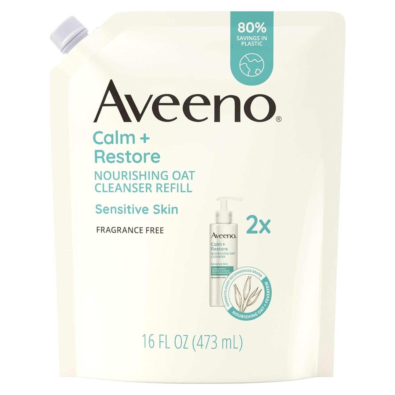 Limpiador Facial Aveeno Calm + Restore 473 ml para Piel Sensible
