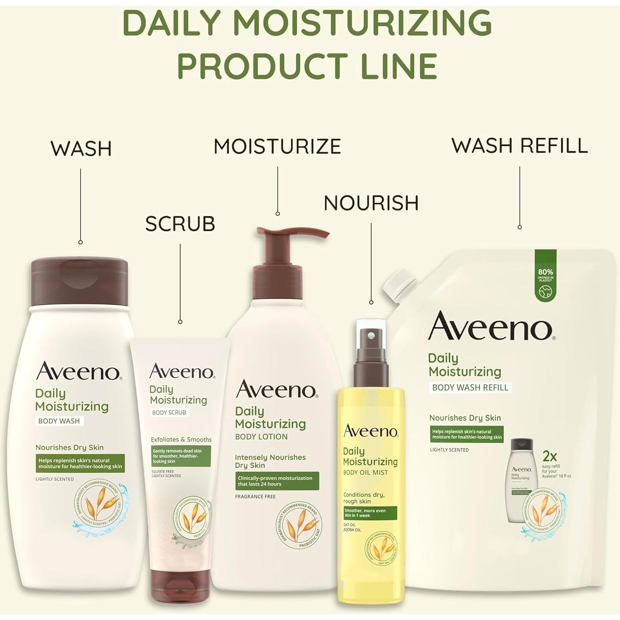 Gel de Ducha Hidratante Aveeno 532 ml x2 para Piel Sensible