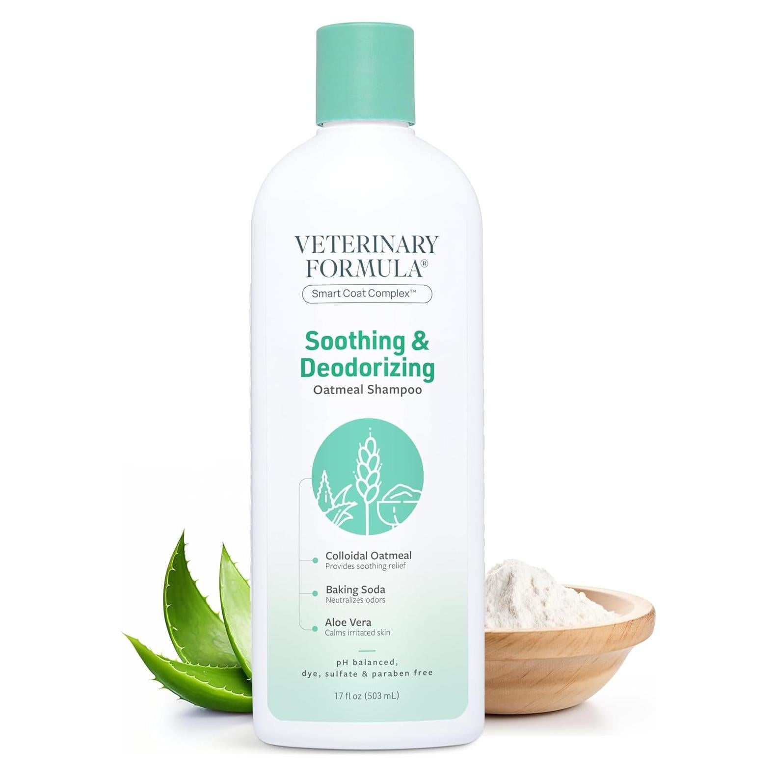 Champú Desodorante para Perros Veterinary Formula 502 ml - Avena y Aloe Vera