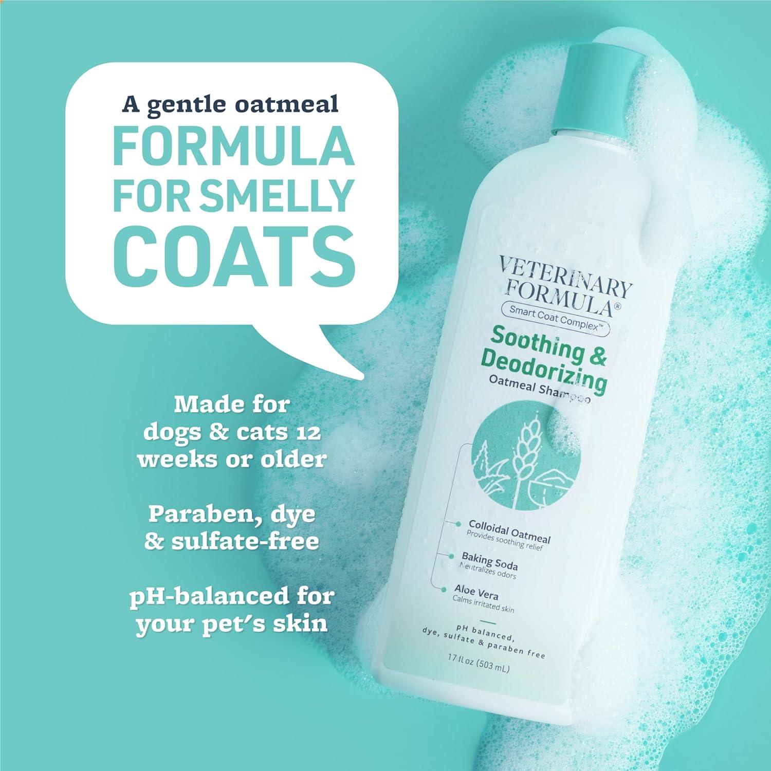 Champú Desodorante para Perros Veterinary Formula 502 ml - Avena y Aloe Vera