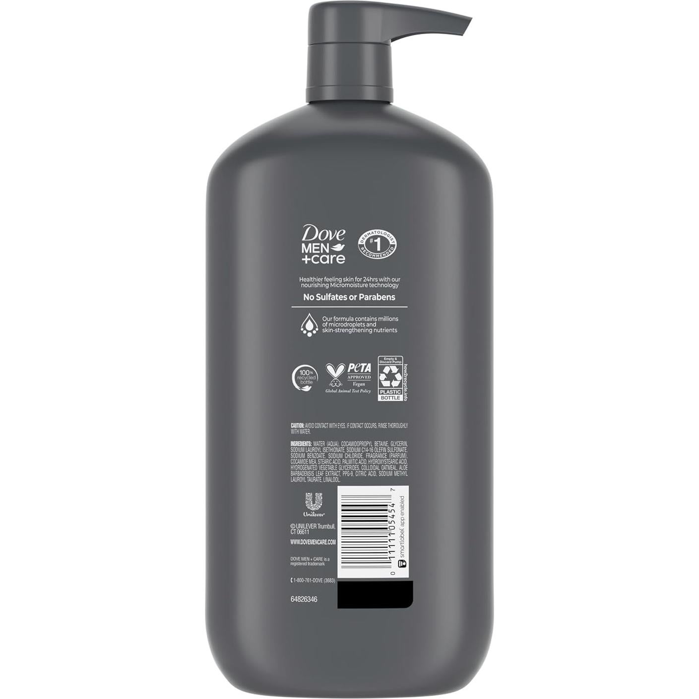 DOVE MEN + CARE Gel de Ducha Piel Sensible 887 ml x3