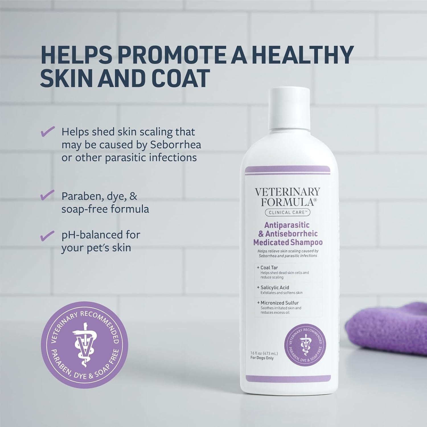 Champú Medicado Antiparasitario Veterinary Formula 454 g