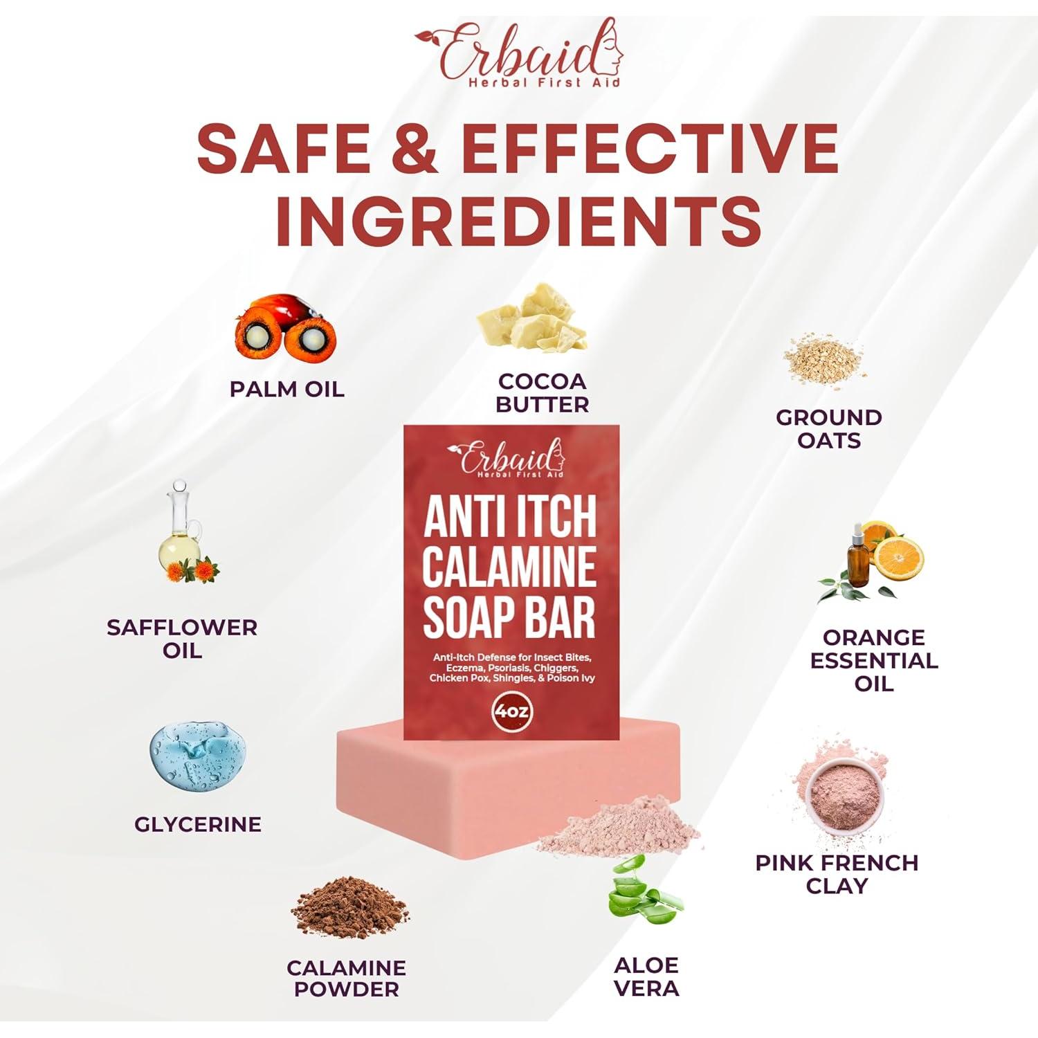 Jabón de Calamina Natural Erbaid - Alivio Picazón Piel Sensible