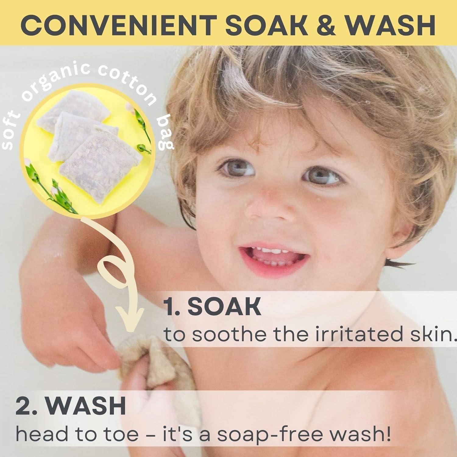 Baño de Avena Orgánica Mogimogi Baby - 3 Paquetes 100% Natural