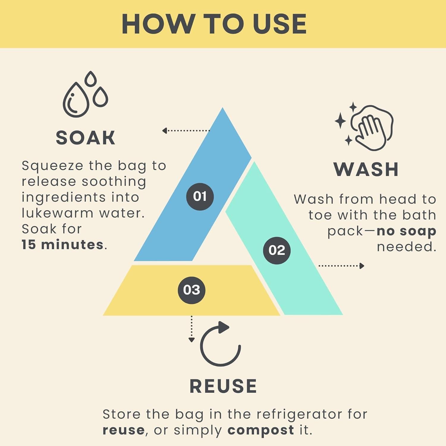 Baño de Avena Orgánica Mogimogi Baby - 3 Paquetes 100% Natural