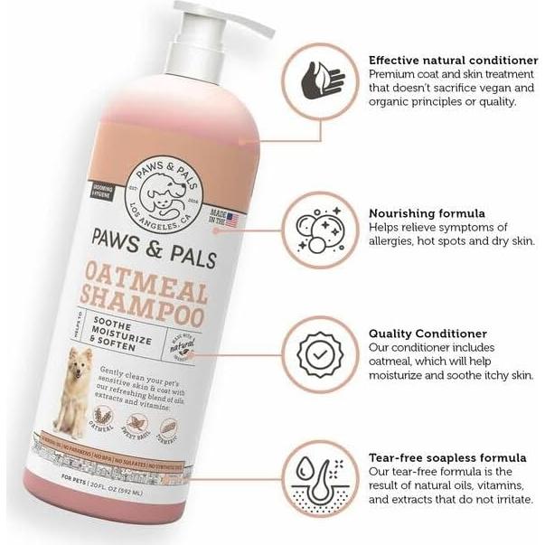 Champú y Acondicionador 6-en-1 Paws & Pals para Perros y Gatos 20oz