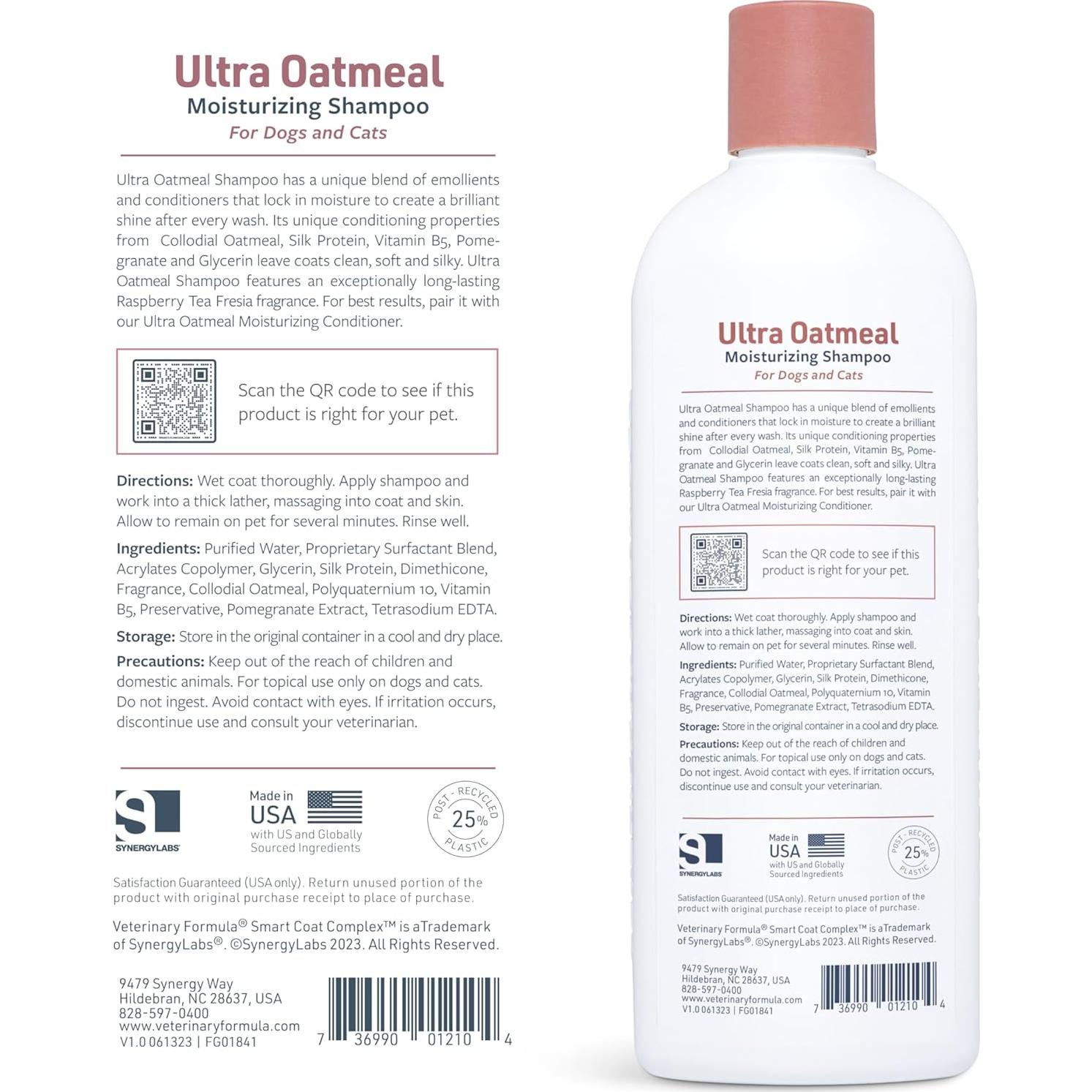 Champú Hidratante Ultra de Avena Veterinary Formula 500 ml