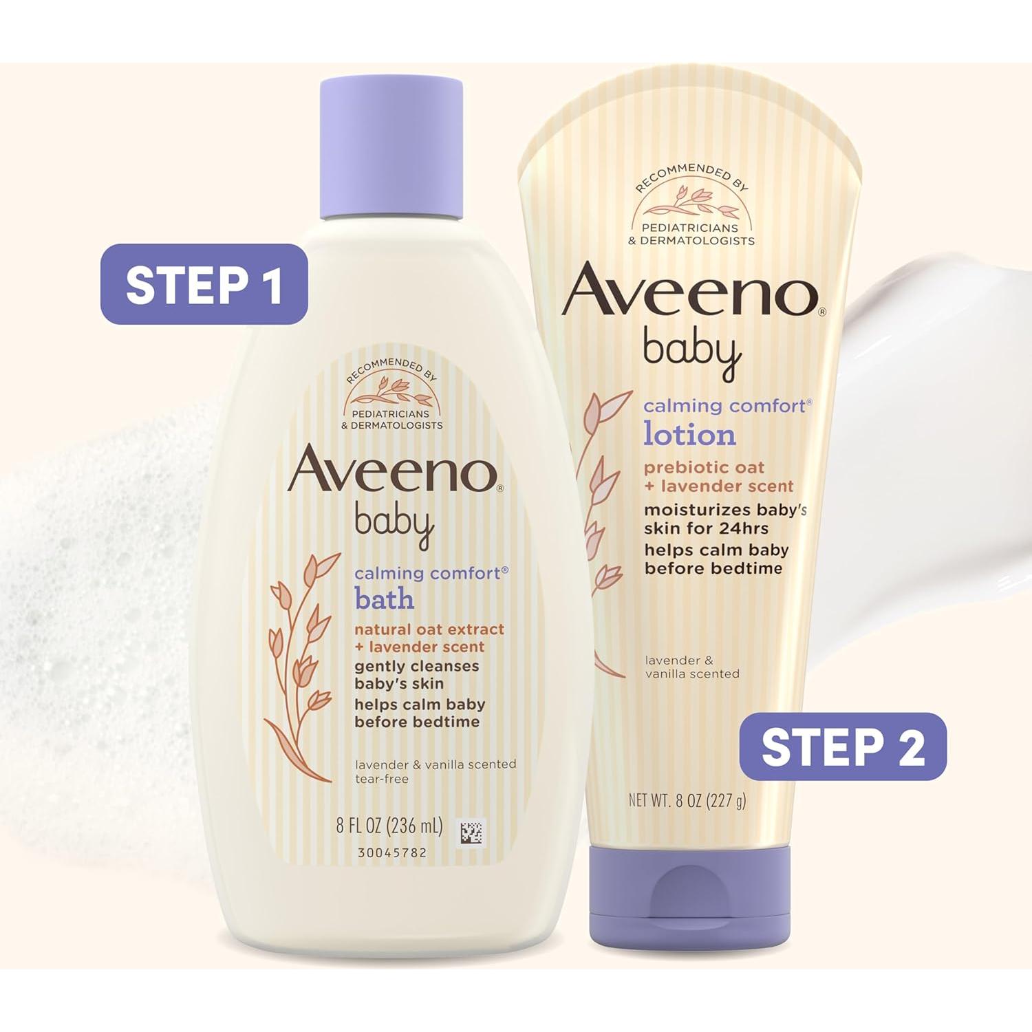 Loción Hidratante Calmante Aveeno Baby 236.6 ml Lavanda Vainilla