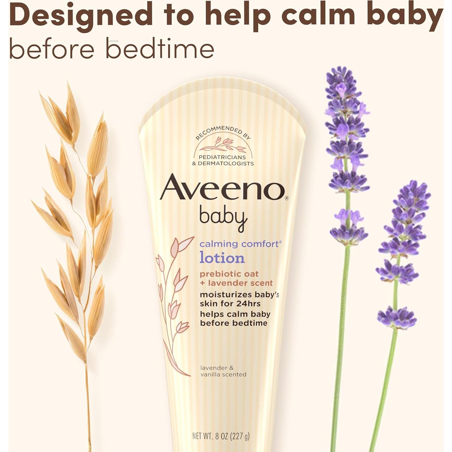 Loción Hidratante Calmante Aveeno Baby 236.6 ml Lavanda Vainilla