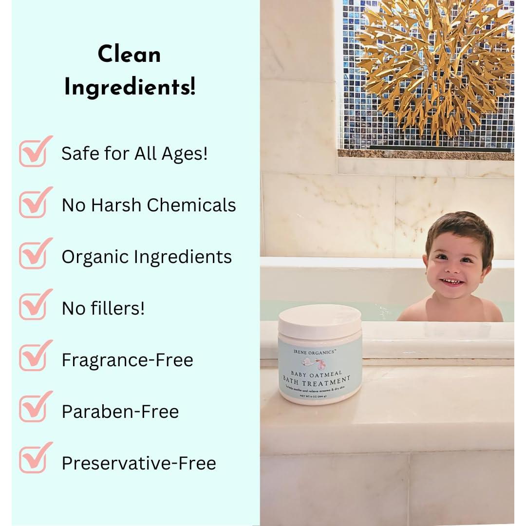 Polvo de Baño de Avena Coloidal Irene Organics 226.8g