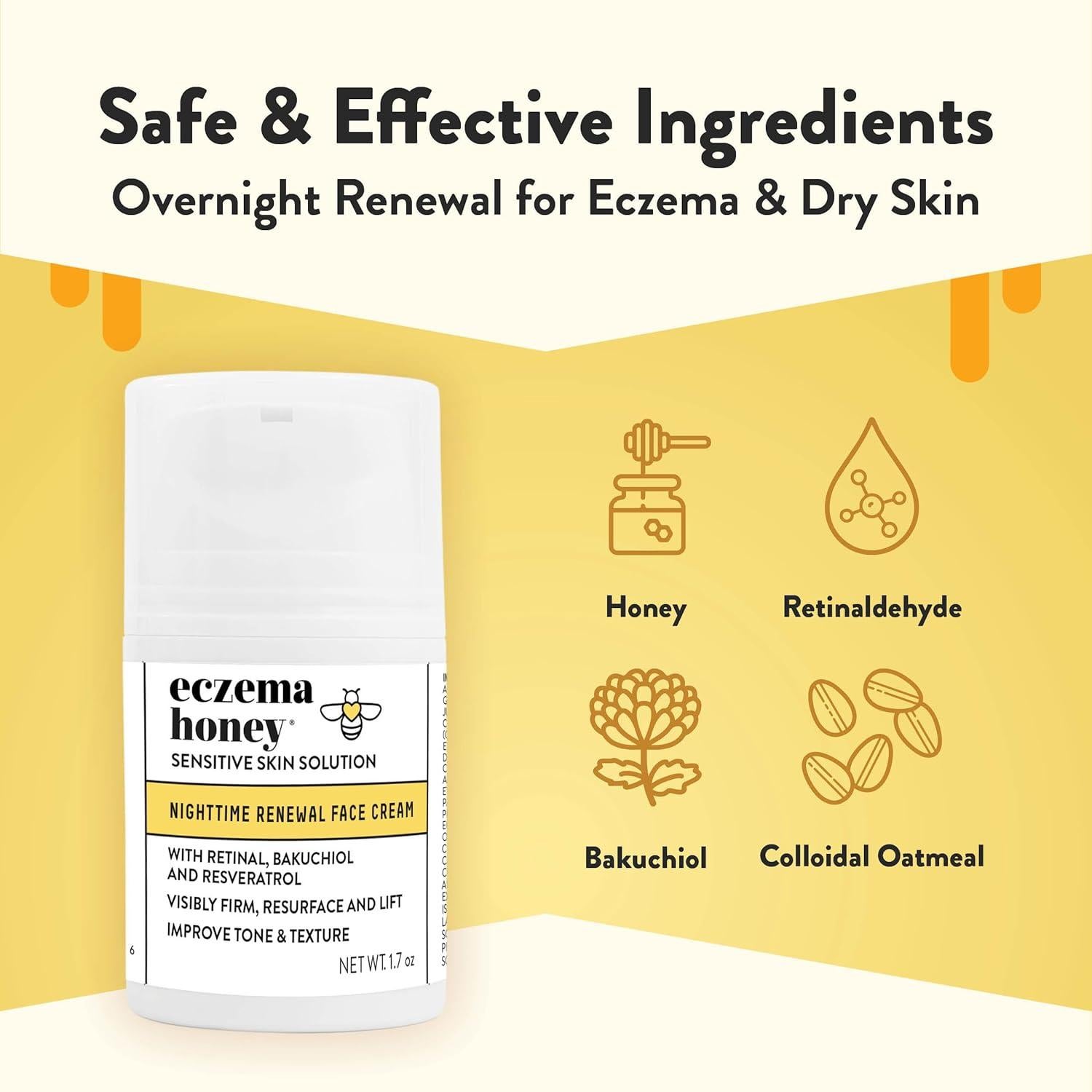 Crema Renovadora Nocturna Eczema Honey 99 g - Hidratante Facial