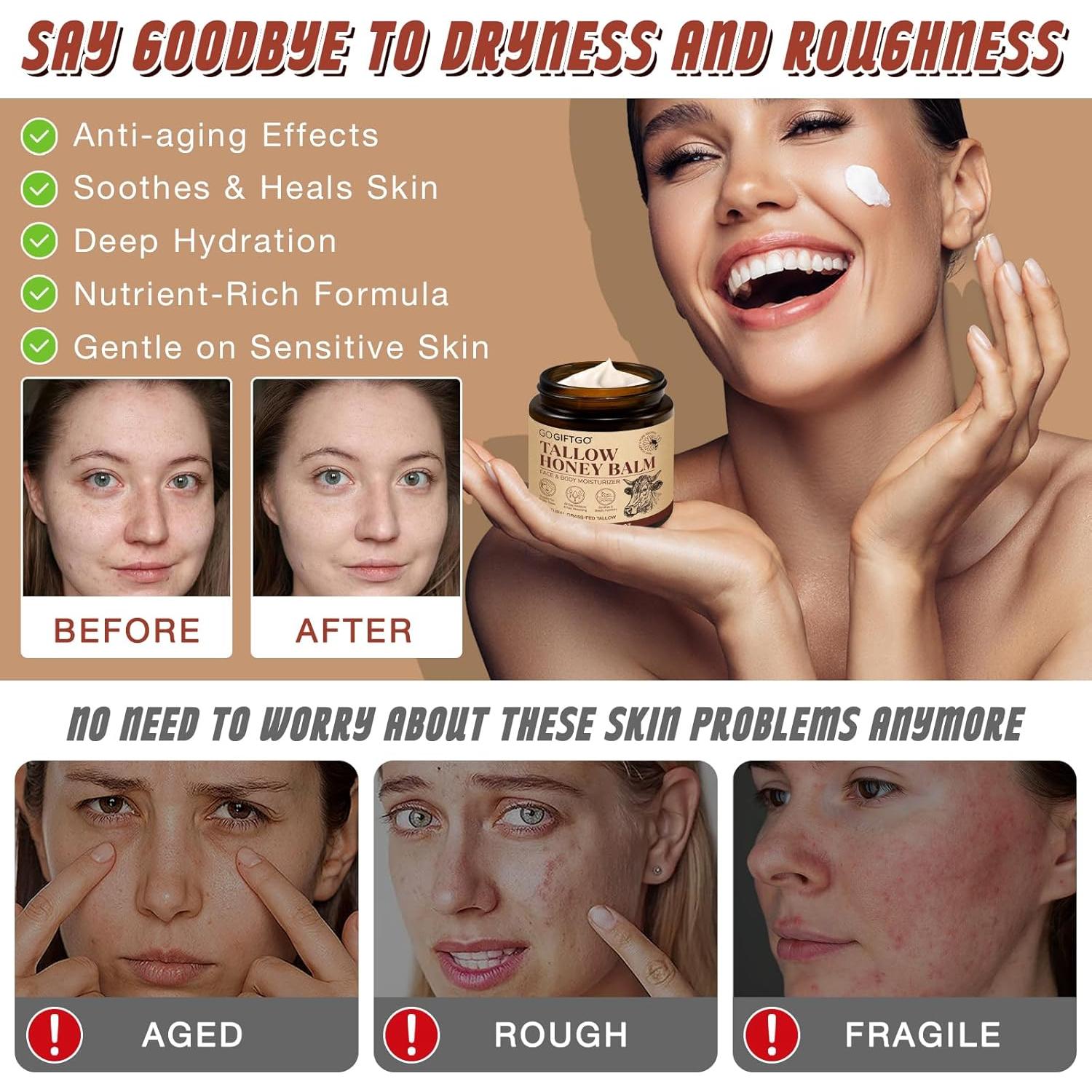 Bálsamo Hidratante Facial GOGIFTGO con Mantequilla y Miel 248g